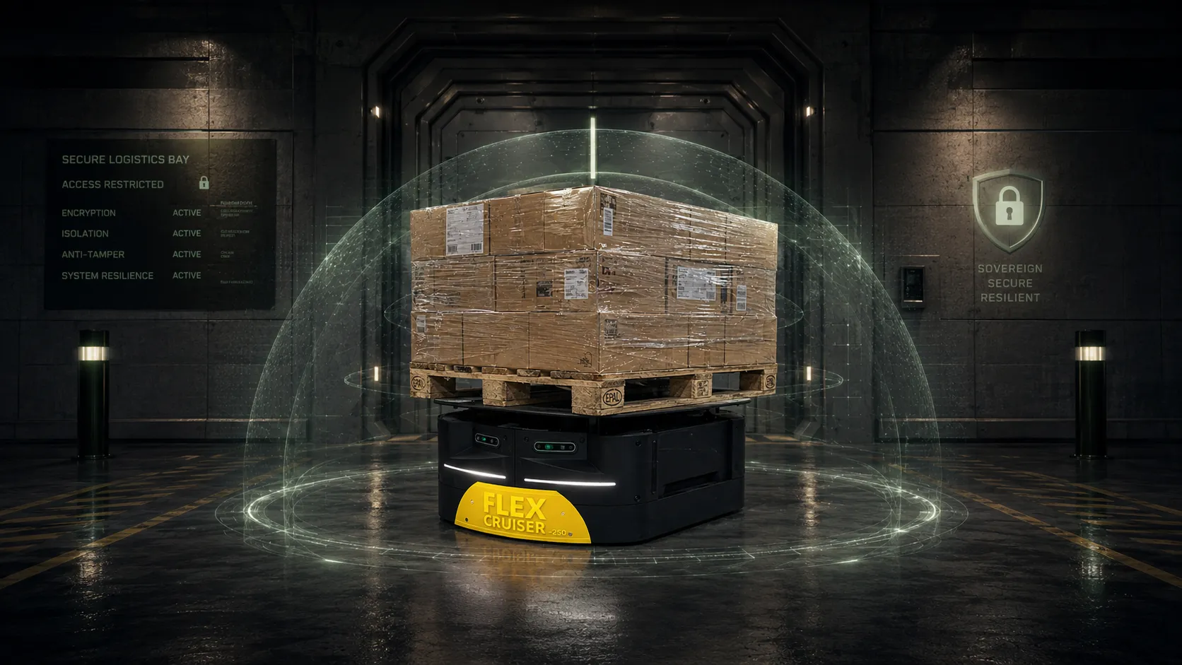 Autonomous mobile robot designed for sensitive and strategic site operations